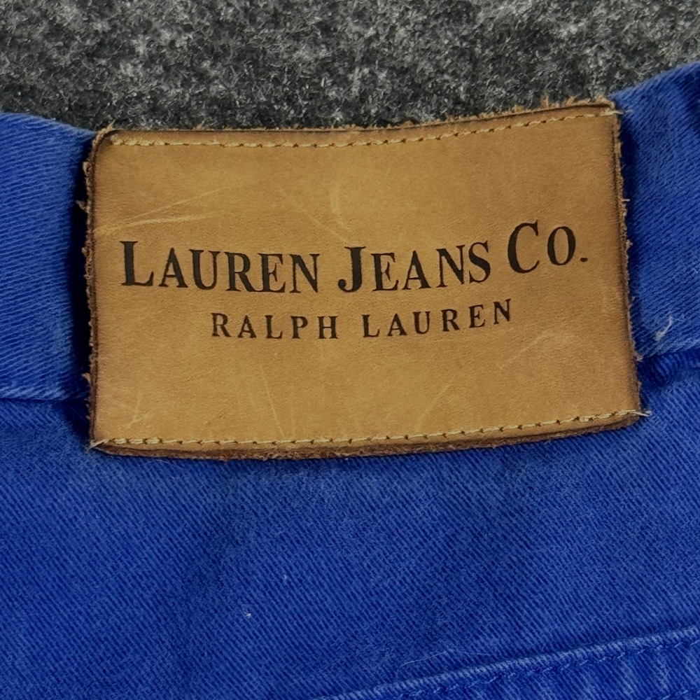 Lauren Jeans Co Women Capri Pants Sz 6 Royal Blue Flat Front Vintage 90's Y2K - Picture 11 of 13
